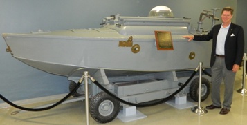 Dirk A. D. Smith with CIA Semi-submersible Skiff at CIA Headquarters 2012